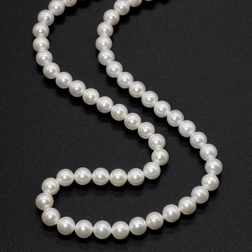 Miniatura 7 de Pearl Necklace for Women, 6-8mm Round White Pearl Choker Necklace for Men Strand Pearl Collar Women Girls Pearl Jewelry Gift Wedding Pearl Necklace