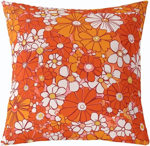 Miniatura 16 de Erosebridal Groovy Flower Power - Funda de almohada de 16 x 16 pulgadas, bonita funda de almohada floral bohemia de los años 60S y 70S, funda