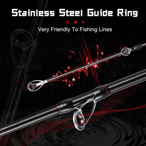 Miniatura 3 de Sougayilang Baitcasting Rod and Reel Combo, 2-Piece Medium Rod with 8.0:1 High-Speed Baitcaster Reel, Magnetic Brake System, Travel-Friendly Bass