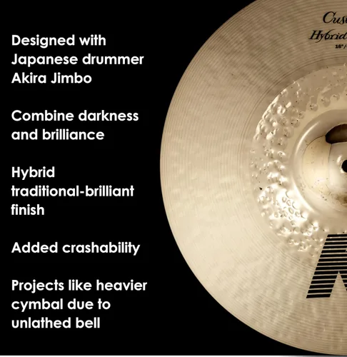 Miniatura 4 de Zildjian K Custom Hybrid Crash Platillo - 16 pulgadas