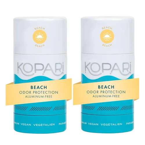 Kopari Desodorante de coco sin aluminio, no tóxico y limpio a base de plantas, sin aluminio, parabenos o bicarbonato de sodio, protección de larga