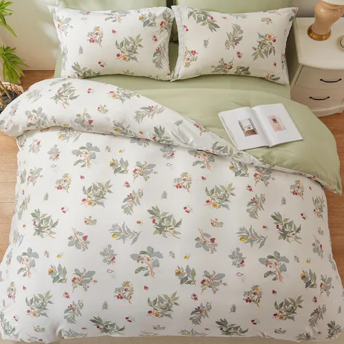 Miniatura 17 de EMME Bed-in-A-Bag - Juego de edredón de 5 piezas para cama Twin de microfibra cepillada y relleno de plumón sintético, suave y cómodo, lavable a 01