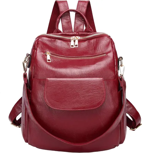 Miniatura 11 de ASDSSRY Mochila de Moda para Mujer Bolso Impermeable Mochilas Escolares Viajes Compras Mochila Convertible Bolsa de Hombro para Damas
