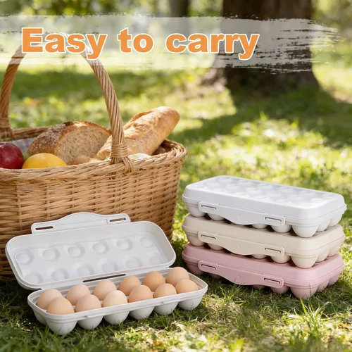 Miniatura 3 de PhantomSky Soporte para huevos de gran capacidad para exteriores, plástico, gris, 12 huevos