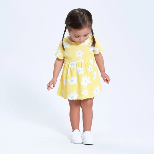 Miniatura 6 de Gerber Paquete de 2 vestidos de algodón de manga corta para bebés y niñas pequeñas