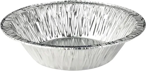 5 Inch Aluminum Pot Pie Pans (25 Pack) | 7 oz Capacity, Disposable, For Tarts, Quiche & Chicken Pot Pies, Freezer Safe, Made in USA