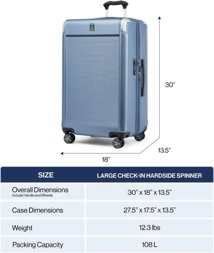 Miniatura 6 de Travelpro Platinum Elite - Equipaje de rueda giratoria extensible con costado duro, con cerradura TSA, maleta de policarbonato de carcasa dura