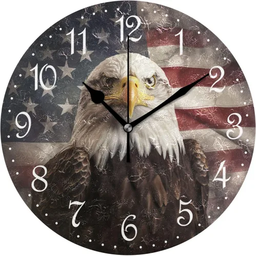 Miniatura 20 de ALAZA Reloj de pared de vaca de granja de 10 pulgadas, funciona con pilas, silencioso, sin tictac, decoración del hogar para cocina, sala de estar