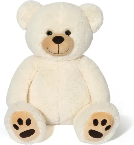 LotFancy - Oso de peluche de 20.0 pulgadas, lindo oso de peluche con huellas, regalo para niños bebés pequeños en baby shower, cumpleaños
