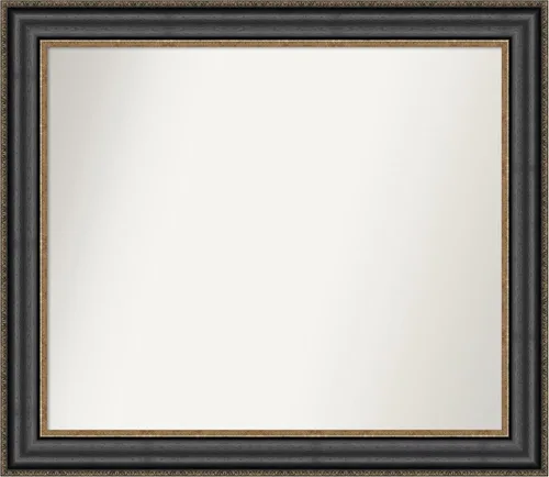 Miniatura 175 de Amanti Art Espejo personalizado, espejo de baño negro puente, espejo de pared o espejo de tocador de baño sobre el fregadero (26 x 26 pulgadas)