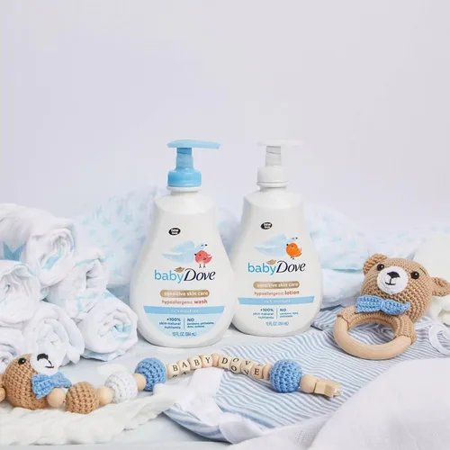 Miniatura 3 de Baby Dove Gel de baño, humedad rica, paquete de 3 – Lavado hipoalergénico para pieles sensibles, aroma delicado, 13 onzas Ea