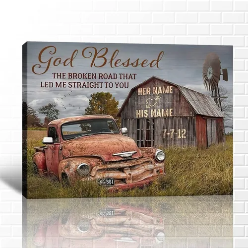Miniatura 18 de GUTTATY Arte de pared en lienzo de Navidad personalizado, impresiones de lienzo personalizadas con apellido y señales, póster de decoración de pared
