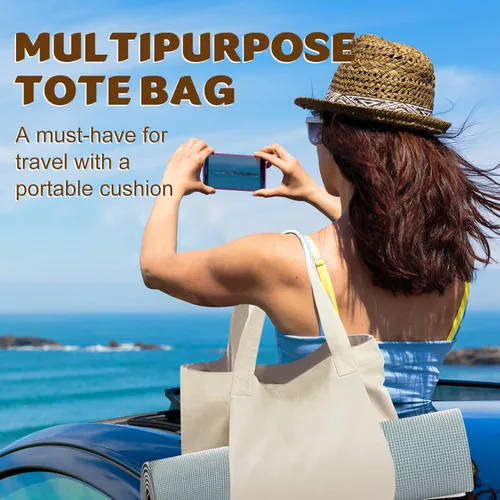Miniatura 7 de Portador de Esterilla de Yoga, Bolsa de Gimnasio Con Soporte para Esterilla de Yoga, Bolsa de Lona para Mujer Con Correa para el Hombro Para Off