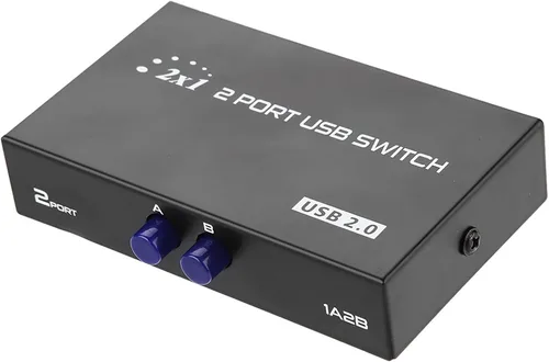 Miniatura 3 de ASHATA Interruptor manual para uso compartido USB 2.0 de 2/4 puertos, interruptor de escáner de impresora, interruptor de uso compartido USB