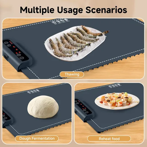 Miniatura 6 de Tapete Calentador de Alimentos - Tapete Calentador Plegable para Alimentos con Control de Temperatura Ajustable, Modos de Tiempo, Función