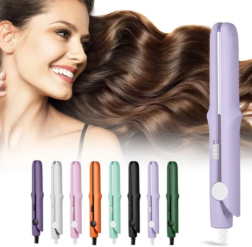 Miniatura 8 de Mini rizador de doble propósito, 2026 nuevo 2 en 1 Mini varita rizadora y plancha plana para el cabello, varita rizadora portátil de viaje