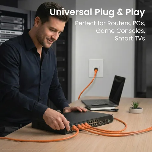 Miniatura 8 de GearIT Cable Ethernet Cat 6 de 1.5 pies y 18 pulgadas (paquete de 24) - Cable de conexión Cat6, cable de conexión Cat 6, cable Cat6, cable Ethernet