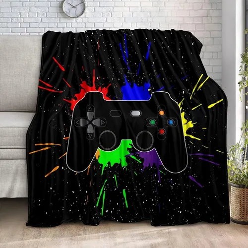 Miniatura 2 de lirs Bedding - Manta de juegos de 60 x 50 pulgadas súper suave, forro polar, regalo para sofá para niños, adolescentes, videojuegos (MT-A01, 60 x 50)