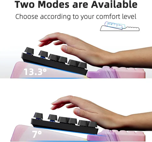 Miniatura 4 de Ospelelf Reposamuñecas para teclado, cómodo soporte ergonómico para teclado para oficina y hogar Rosa