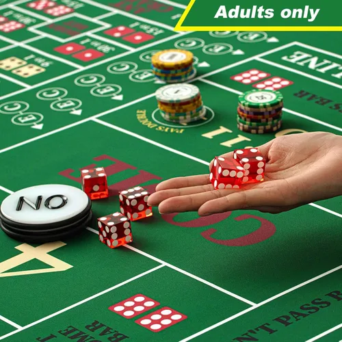 Miniatura 6 de Leyndo Juego de mesa de dados, incluye alfombrilla de goma de 35 x 70 pulgadas, dados AAA de 0.748 in, botones de encendido/apagado de 3 pulgadas