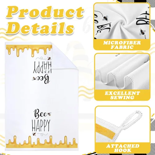 Miniatura 5 de Geyoga 4 toallas de cocina de abeja, toallas de mano absorbentes para cocina de verano, baño, decoración del hogar, 16 x 24 pulgadas