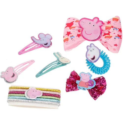 Miniatura 7 de Peppa Pig - Mochila Townley Girl Bolsa de regalo de maquillaje cosmético incluye accesorios para el cabello y mochila de PVC impresa para niños
