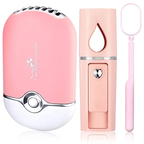Honoson 3 unidades, Nano Mister para extensiones de pestañas, mini USB, secador de pestañas para extensiones de pestañas, espejo de pestañas de