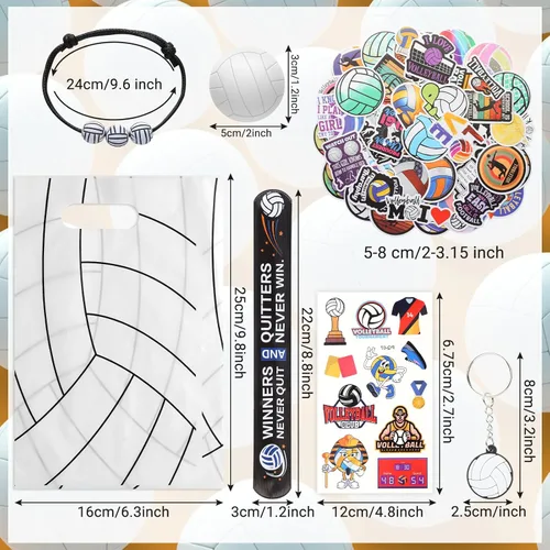 Miniatura 3 de Kolewo4ever Set de 295 Piezas de Artículos de Fiesta de Voleibol a Granel Rellenos de Bolsas de Regalitos de Voleibol para Bolsas de Regalos
