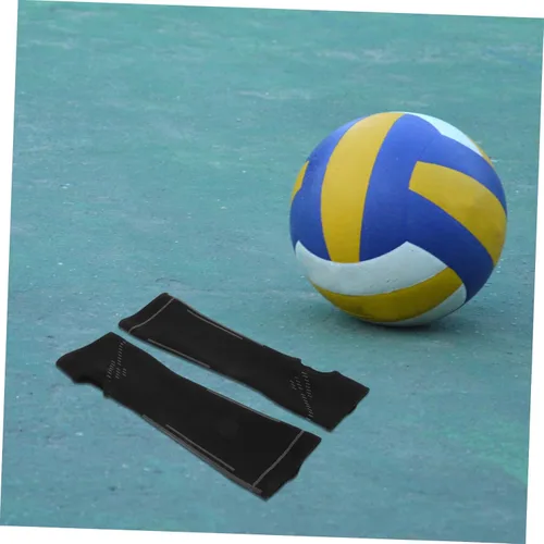 Miniatura 5 de Deportes Brazo Protectores Voleibol Antebrazo Mangas Conjunto Hombres Mangas de Compresión Cobertura Extendida Negro