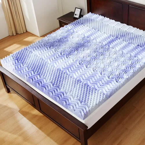 Miniatura 8 de Dreamsmith Cubrecolchón tamaño individual, 3 pulgadas, 7 zonas, de espuma viscoelástica, para aliviar la presión, fabricado con espuma certificada
