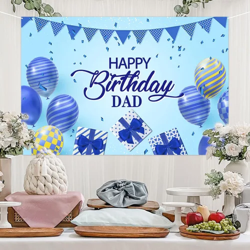 Miniatura 7 de Cartel de fondo de feliz cumpleaños para papá, fondo de fiesta de cumpleaños de padre y hombre, decoración de fondo de fotografía de cumpleaños