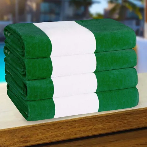 Miniatura 44 de Superior Juego de toallas de playa de algodón de gran tamaño de 4 piezas, toallas absorbentes para baño, playa, piscina, natación, adultos, niños