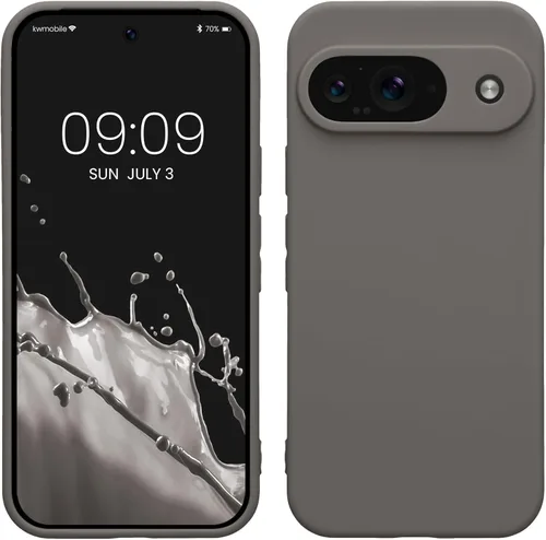 Miniatura 185 de kwmobile Funda compatible con Google Pixel 9 Pro - Funda protectora delgada de TPU para teléfono - Acabado mate suave - Negro mate