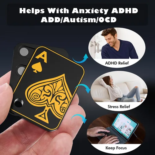 Miniatura 5 de Juguetes de metal para adultos EDC Fidget Slider Poker Push Card Juguetes magnéticos para adultos para aliviar la ansiedad y el estrés Autismo TDAH