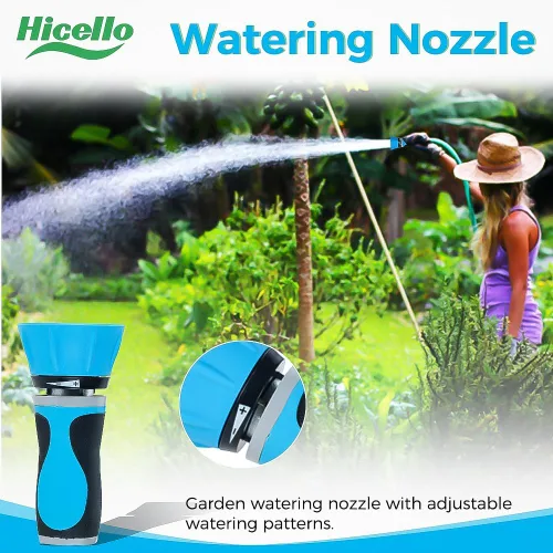 Miniatura 5 de Boquilla para manguera de jardín, bomberos, pistola de agua de metal con revestimiento de goma, pistola de agua de alta presión, pistola