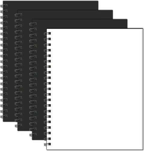 Miniatura 10 de Cuaderno de espiral rayado tamaño A4, diario grande de 8.5 x 11 pulgadas, paquete de 6 cuadernos de tapa dura de 0.276 in, 160 páginas, papel grueso
