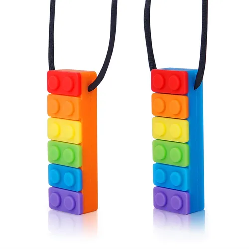 Collar masticable, paquete de collar sensorial para niños con TDAH, autismo, necesidades de morder, palo masticable de motor oral, masticable de