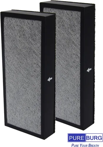 Miniatura 3 de PUREBURG Filtro de repuesto compatible con purificadores de aire Alen T100 T300, paquete de 2 unidades H13 HEPA y prefiltro de carbón activado Air