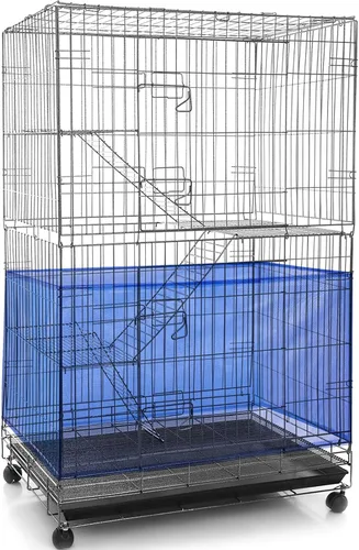 Miniatura 10 de Shappy Jaula grande para pájaros, cubierta de jaula de pájaros, red de malla ajustable suave y aireada para loro periquito guacamayo