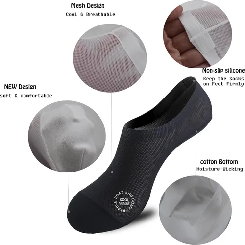 Miniatura 3 de Calcetines ultrafinos sin costuras antideslizantes de nylon para mujer, invisibles, ligeros y transpirables, paquetes de 3, 4 y 6 pares