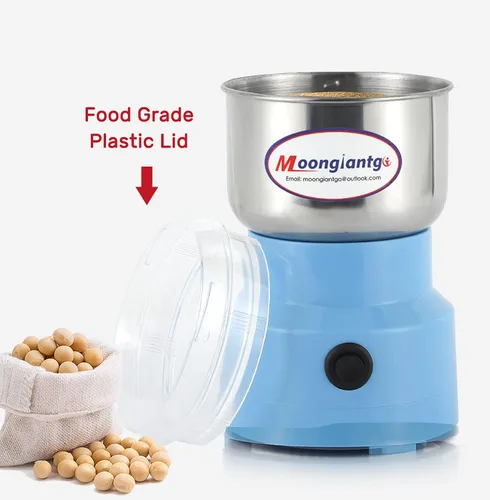Miniatura 9 de Moongiantgo Molinillo de café eléctrico, mini molinillo de especias, molinillo rápido de 200 W, 10 segundos, molino de grano seco para especias, Azul