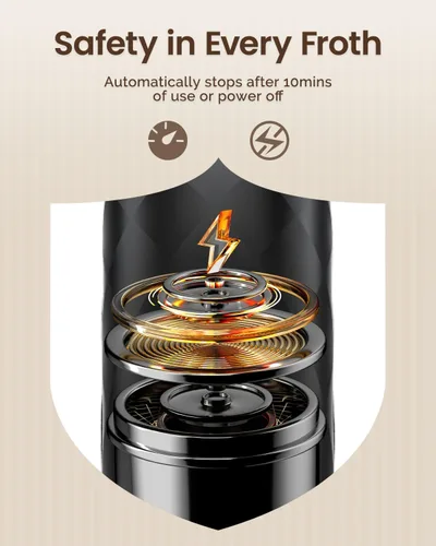 Miniatura 8 de Maestri House Espumador de Leche Recargable, LunaFro Mini Creador de Espuma Eléctrico de Mano, Batidor de Acero Inoxidable Desmontable, Mezclador