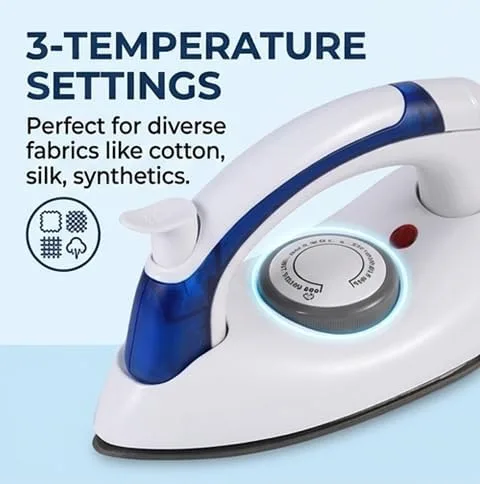 Miniatura 6 de Plegable portátil plegable compacto de mano de vapor de viaje de hierro control de temperatura(02) blanco