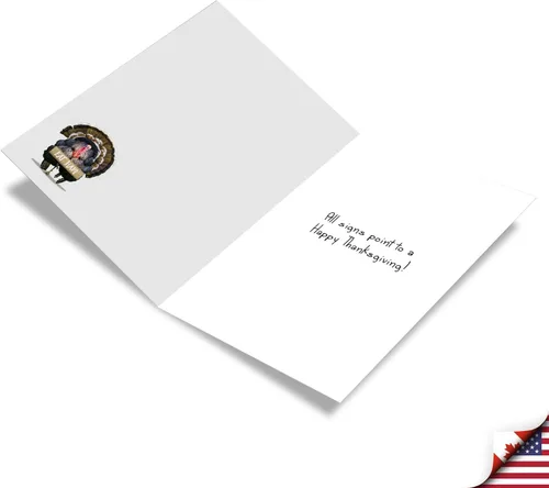 Miniatura 2 de NobleWorks 1 divertida tarjeta de Acción de Gracias con sobre, Felicitación de humor para el Día de Acción de Gracias, Eat Ham C9464TGG