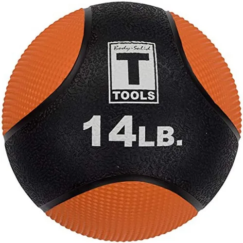 Miniatura 7 de Body-Solid Pelota medicinal de goma, agarre superior, superficie texturizada, pelotas ajustables de presión de aire, ideal para ejercicios Negro