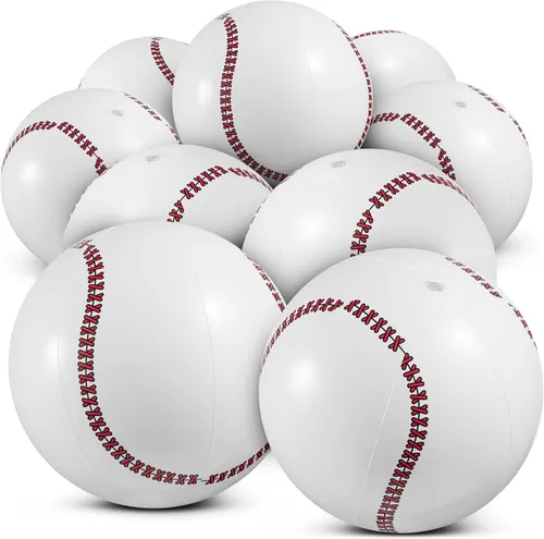 Bedwina Pelotas inflables de béisbol (paquete de 12) de 16 pulgadas, pelotas de playa de béisbol para decoraciones de fiestas temáticas y decoración