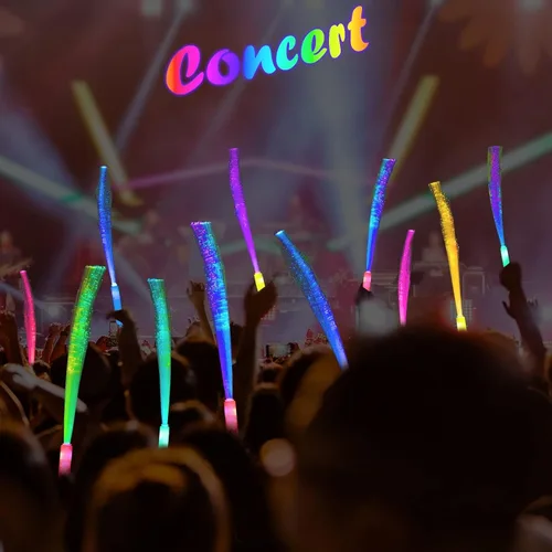 Miniatura 4 de BouQuw Glow Sticks Mardi Gras, suministros de fiesta que brillan en la oscuridad, 3 modelos de palos intermitentes, varitas de fibra óptica, palos