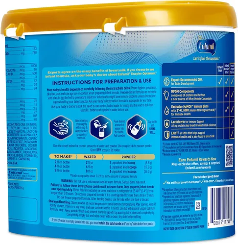Miniatura 8 de Envase Reutilizable Enfamil Enspire Fórmula en Polvo a Base de Leche con Lactoferrina (que se encuentra en el Calostro y la Leche Materna)