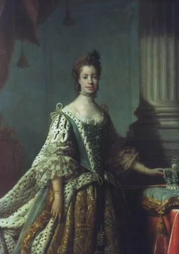Queen Charlotte (1744-1818) Ncharlotte Sophia de Mecklemburgo-Strelitz Reina consorte del rey Jorge Iii de Gran Bretaña óleo sobre lienzo C1762