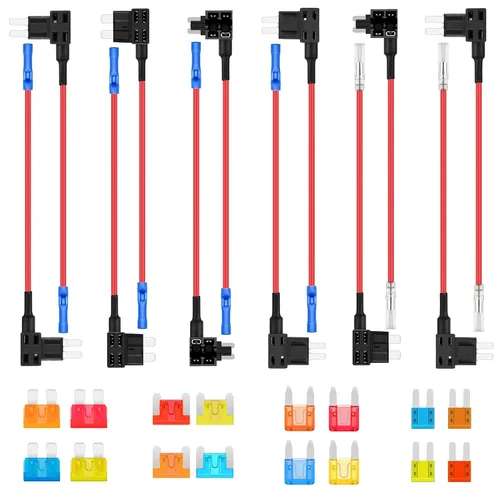 4 tipos de kit de fusibles de toma de circuito para coche de 12V 12 voltios de perfil bajo Mini Micro2 estándar Fusibles de toma APR ATC ATO ATS
